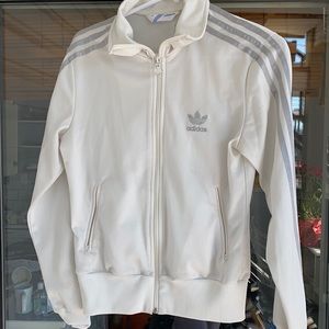 White and Silver Adidas Sweater
